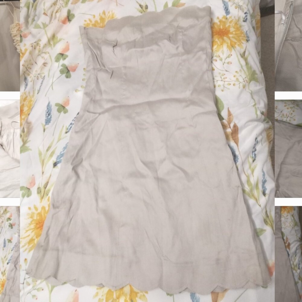 Azzaro bustier pearl grey stunning rare dress from Paris